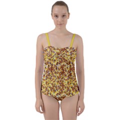 Whimsy Chickens Pattern (ai) Twist Front Tankini Set by dflcprintsclothing