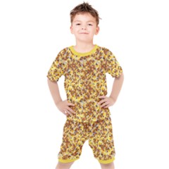 Whimsy Chickens Pattern (ai) Kids  T-shirt And Shorts Set by dflcprintsclothing