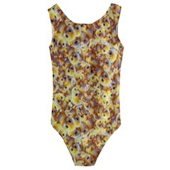 Whimsy Chickens Pattern (ai) Kids  Cut-out Back One Piece Swimsuit by dflcprintsclothing