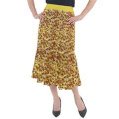 Whimsy Chickens Pattern (ai) Midi Mermaid Skirt by dflcprintsclothing