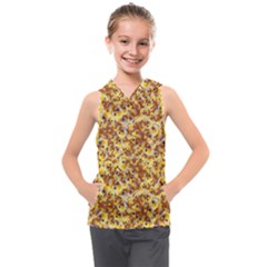 Whimsy Chickens Pattern (ai) Kids  Sleeveless Hoodie by dflcprintsclothing