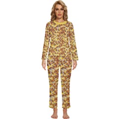 Whimsy Chickens Pattern (ai) Womens  Long Sleeve Lightweight Pajamas Set by dflcprintsclothing