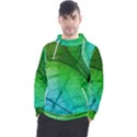 3d Leaves Texture Sheet Blue Green Men s Pullover Hoodie View1