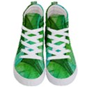 3d Leaves Texture Sheet Blue Green Kids  Hi-Top Skate Sneakers View1