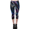 Multicolored abstract dynamic shapes print Capri Leggings  View1