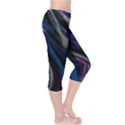 Multicolored abstract dynamic shapes print Capri Leggings  View4