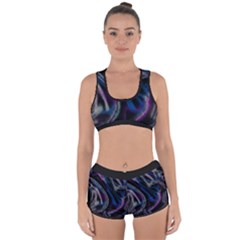 Multicolored Abstract Dynamic Shapes Print Racerback Boyleg Bikini Set by dflcprintsclothing