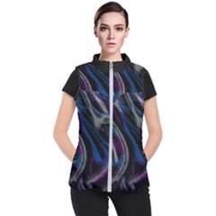 Multicolored Abstract Dynamic Shapes Print Women s Puffer Vest