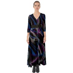 Multicolored Abstract Dynamic Shapes Print Button Up Boho Maxi Dress by dflcprintsclothing