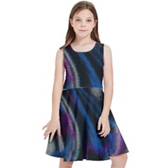 Multicolored Abstract Dynamic Shapes Print Kids  Skater Dress by dflcprintsclothing