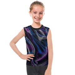 Multicolored Abstract Dynamic Shapes Print Kids  Mesh Tank Top by dflcprintsclothing