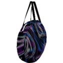 Multicolored abstract dynamic shapes print Giant Round Zipper Tote View3