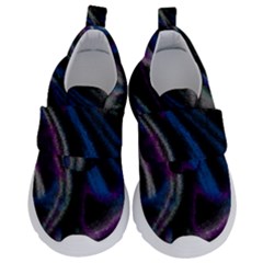 Multicolored Abstract Dynamic Shapes Print Kids  Velcro No Lace Shoes by dflcprintsclothing