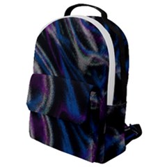 Multicolored Abstract Dynamic Shapes Print Flap Pocket Backpack (small) by dflcprintsclothing