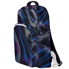 Multicolored Abstract Dynamic Shapes Print Double Compartment Backpack by dflcprintsclothing