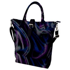 Multicolored Abstract Dynamic Shapes Print Buckle Top Tote Bag by dflcprintsclothing