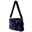 Multicolored abstract dynamic shapes print Full Print Messenger Bag (M) View2