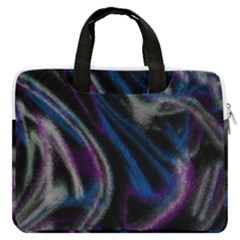 Multicolored Abstract Dynamic Shapes Print Macbook Pro 15  Double Pocket Laptop Bag 