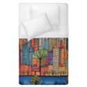 City New York Nyc Skyscraper Skyline Downtown Night Business Urban Travel Landmark Building Architec Duvet Cover (Single Size) View1