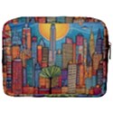 City New York Nyc Skyscraper Skyline Downtown Night Business Urban Travel Landmark Building Architec Make Up Pouch (Large) View2