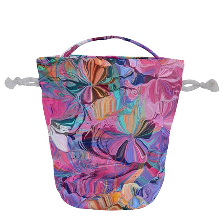 Marbling Blend  Drawstring Bucket Bag