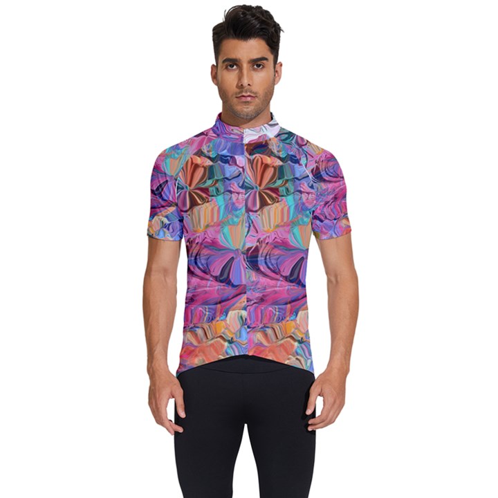 Marbling Blend  Men s Short Sleeve Cycling Jersey