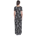 Whimsy Beasts Print Pattern Design Short Sleeve Maxi Dress View2