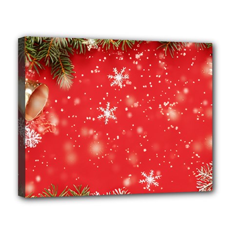 Christmas Ornament Canvas 14  X 11  (stretched) by Salmanaz77