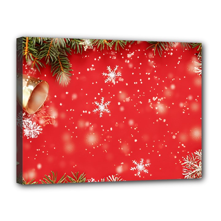 Christmas Ornament Canvas 16  x 12  (Stretched)