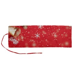 Christmas Ornament Roll Up Canvas Pencil Holder (m) by Salmanaz77