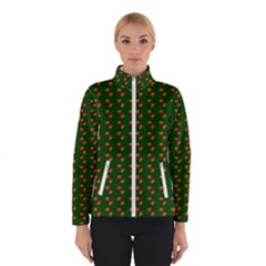 Kawaii Pumpkin Patt Green Women s Bomber Jacket