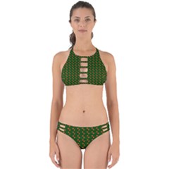 Kawaii Pumpkin Patt Green Perfectly Cut Out Bikini Set by snowwhitegirl