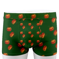 Kawaii Pumpkin Patt Green Men s Boxer Briefs