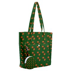 Kawaii Pumpkin Patt Green Everyday Shoulder Bag With Pouch Bag by snowwhitegirl