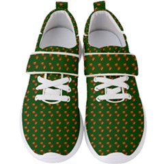 Kawaii Pumpkin Patt Green Men s Velcro Strap Shoes by snowwhitegirl