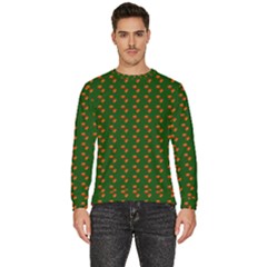 Kawaii Pumpkin Patt Green Men s Fleece Sweatshirt