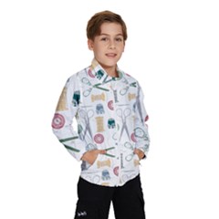 Pattern Seamless Texture Sewing Kids  Windbreaker