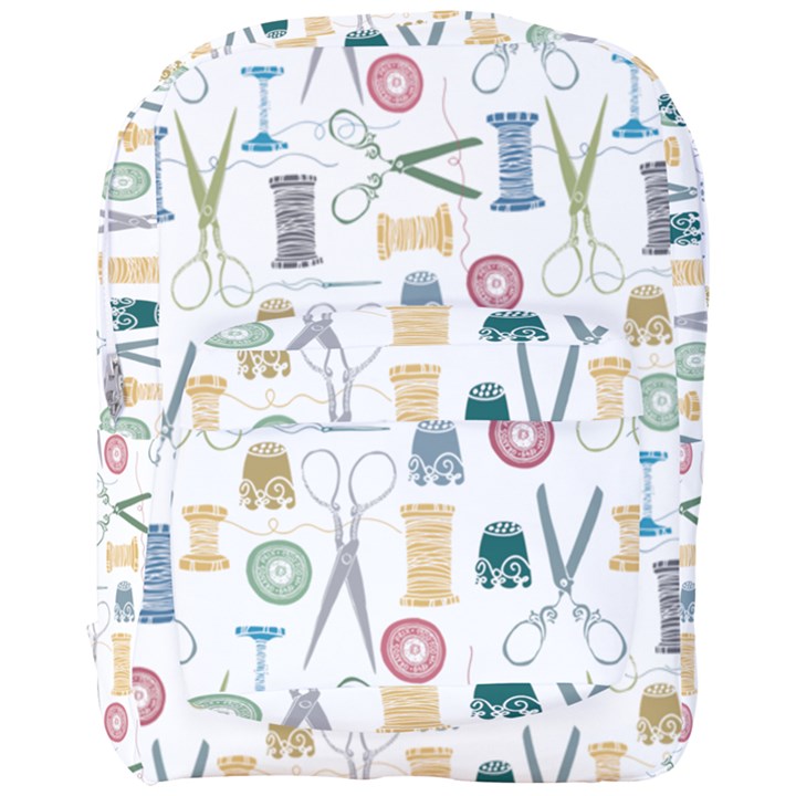 Pattern Seamless Texture Sewing Full Print Backpack