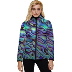 Paua Shell Design Women s Hooded Quilted Jacket