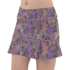 Monster Snake Hand Drawn Illustration Motif Random Pattern Classic Tennis Skirt