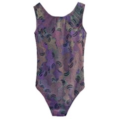 Monster Snake Hand Drawn Illustration Motif Random Pattern Kids  Cut-out Back One Piece Swimsuit by dflcprintsclothing