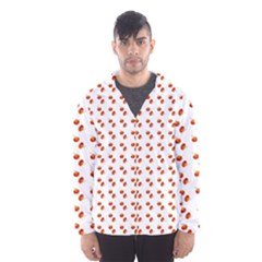 Kawaii Pumpkin Patt White Men s Hooded Windbreaker