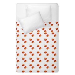 Kawaii Pumpkin Patt White Duvet Cover Double Side (single Size)