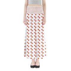 Kawaii Pumpkin Patt White Full Length Maxi Skirt