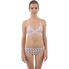 Kawaii Pumpkin Patt White Wrap Around Bikini Set by snowwhitegirl