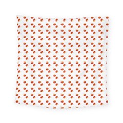 Kawaii Pumpkin Patt White Square Tapestry (small) by snowwhitegirl