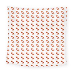 Kawaii Pumpkin Patt White Square Tapestry (large)