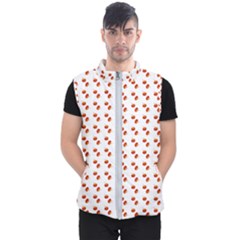 Kawaii Pumpkin Patt White Men s Puffer Vest