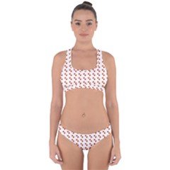 Kawaii Pumpkin Patt White Cross Back Hipster Bikini Set by snowwhitegirl