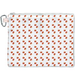 Kawaii Pumpkin Patt White Canvas Cosmetic Bag (xxxl) by snowwhitegirl